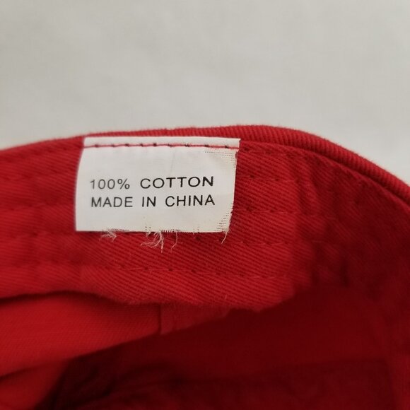 ✅Caterpillar CAT Authentic Baseball Cap Red Raised Black Logo Adjustable OSFA - Picture 11 of 11